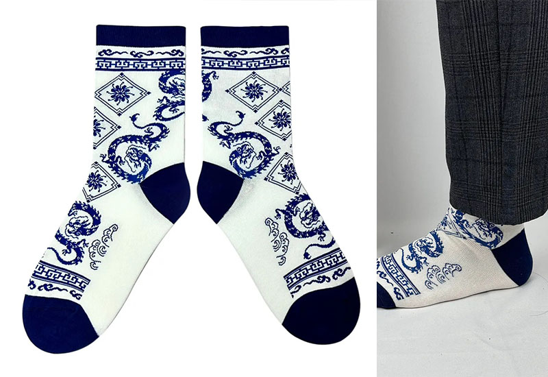 青花瓷襪