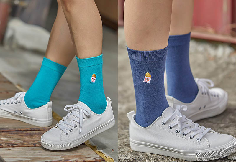 木森好襪 台灣美食襪-刺繡款2.0-香雞排(3色) 微笑台灣MIT認證  台灣小吃襪子