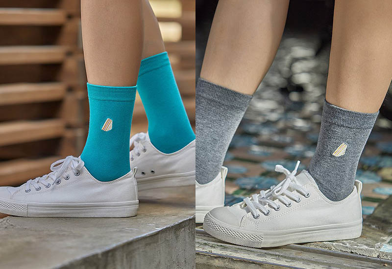 木森好襪 台灣美食襪-三明治 (3色) 刺繡款 微笑台灣MIT認證  台灣小吃襪子