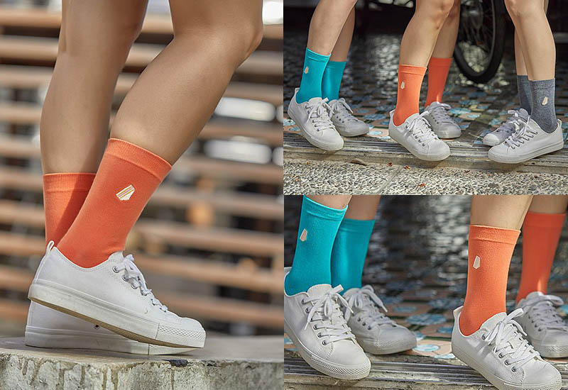 木森好襪 台灣美食襪-三明治 (3色) 刺繡款 微笑台灣MIT認證  台灣小吃襪子