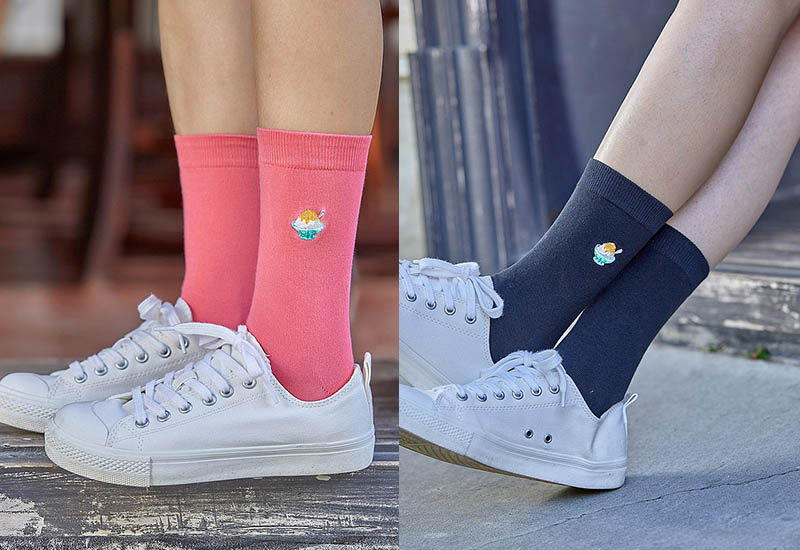 木森好襪 台灣美食襪-剉冰(3色) 刺繡款 微笑台灣MIT認證  台灣小吃襪子