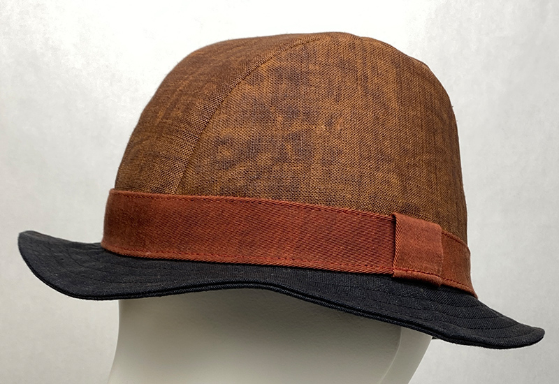 天染工坊 遊藝雅集~天染亞麻紳士帽(2色可選) 台灣布染 帽子 gentleman hat