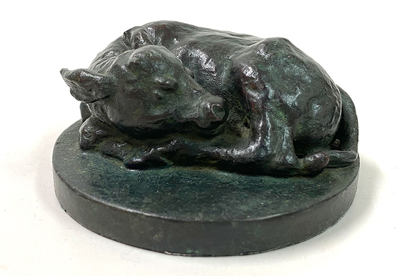 呦呦 楊英風 稚子之夢(銅)小 文鎮 台灣雕塑藝術 銅雕 sculpture