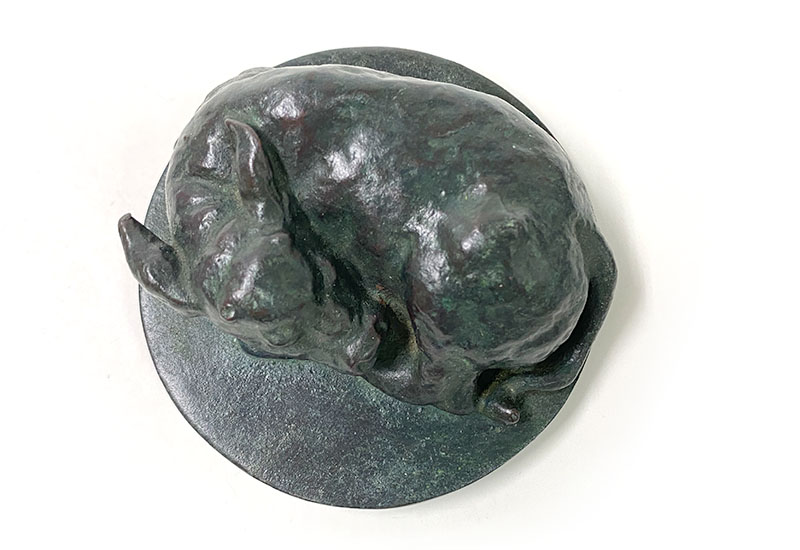 呦呦 楊英風 稚子之夢(銅)小 文鎮 台灣雕塑藝術 銅雕 sculpture