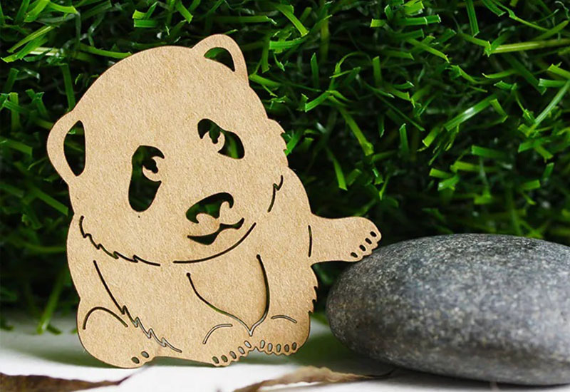 麥麥動物園-熊貓 紙雕書籤