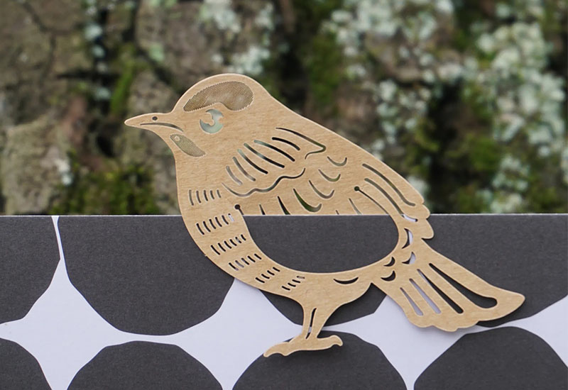 麥麥動物園-烏頭翁 紙雕書籤