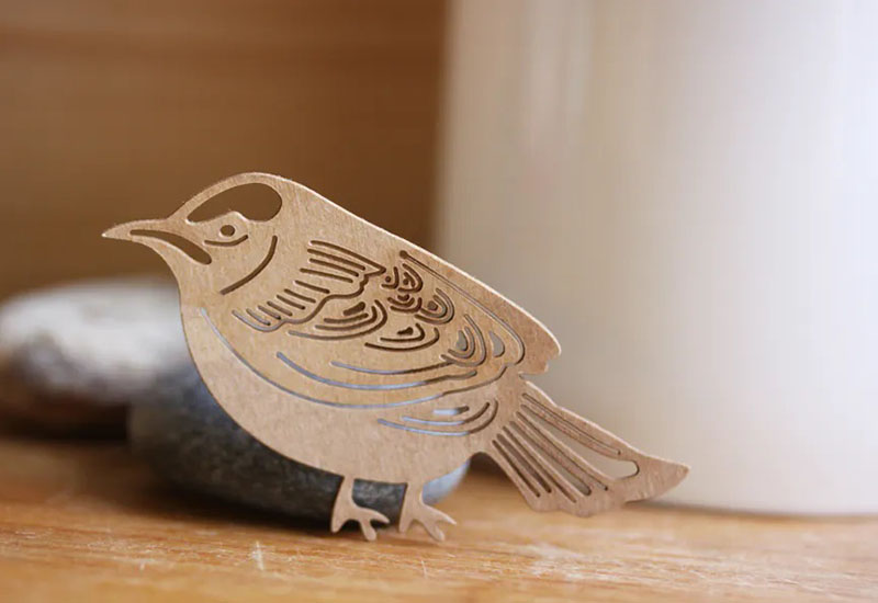 麥麥動物園-烏頭翁 紙雕書籤