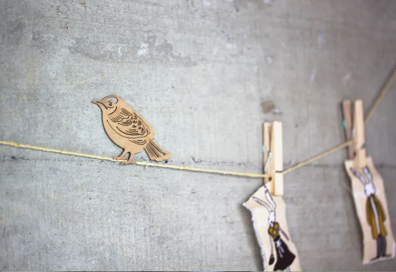 麥麥動物園-烏頭翁 紙雕書籤