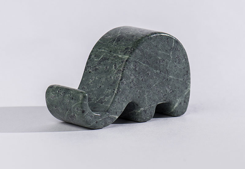 奇鈺家居 大理石大象手機座 大理石手機架 大理石名片座