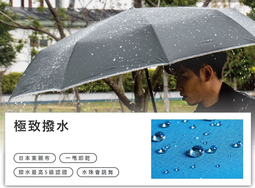 富雨 安全式中棒東麗不濕特大自動折傘(多色)-RS01 umbrella