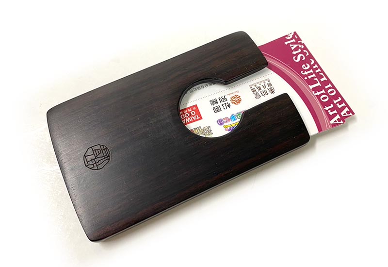 合雲籤-方圓名片夾(黑檀木+柚木)