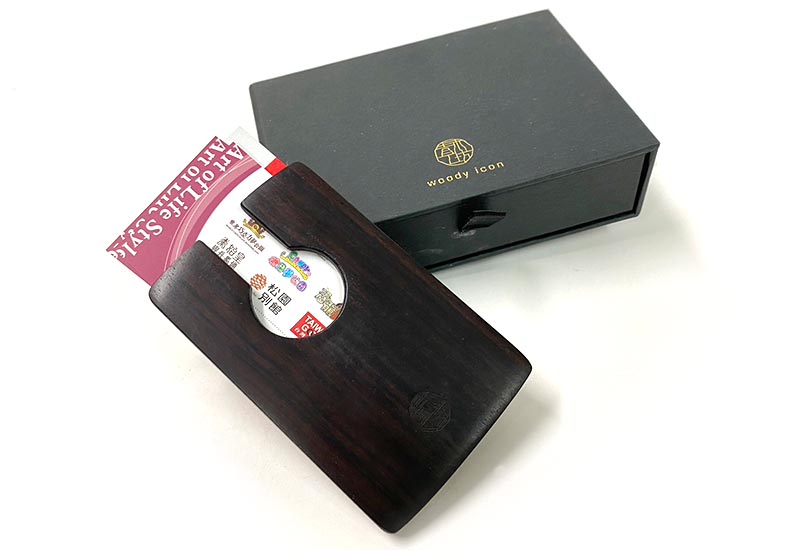 合雲籤-方圓名片夾(黑檀木+柚木)