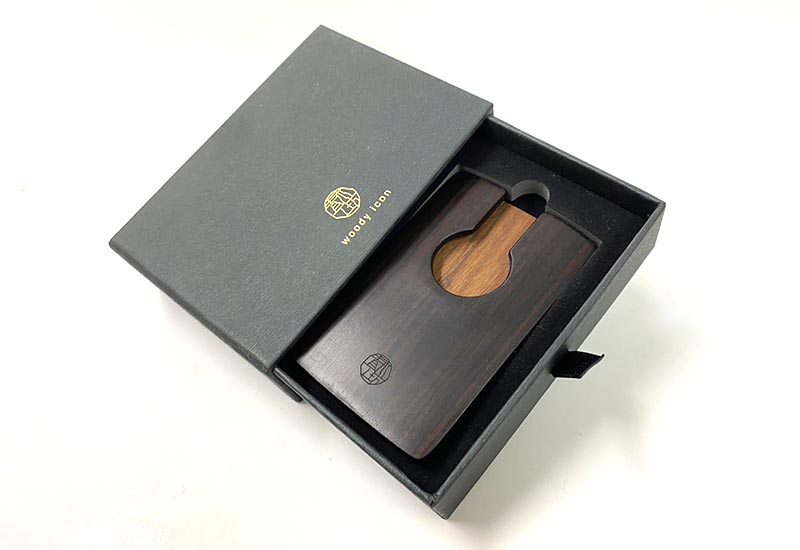 合雲籤-方圓名片夾(黑檀木+柚木)