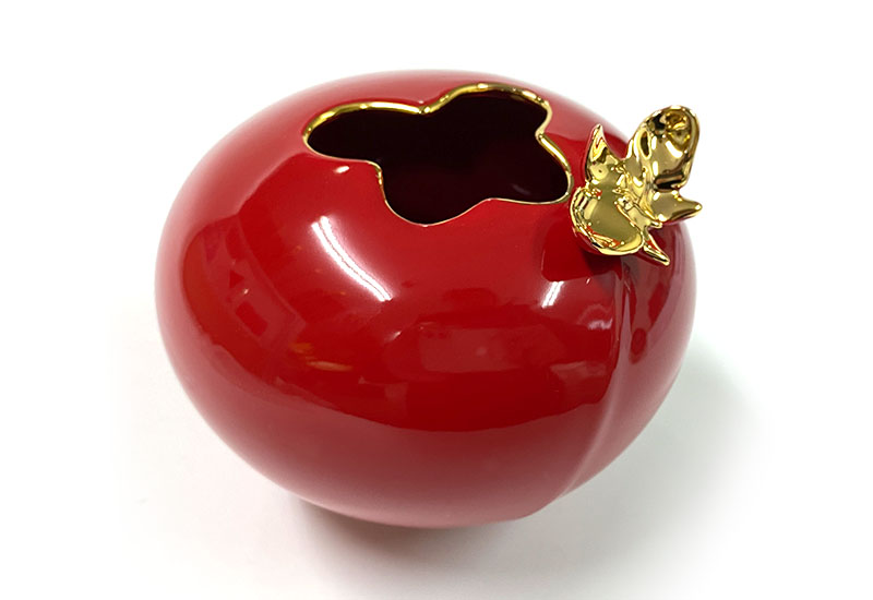 G50繪金紅苞瓶(金水) 