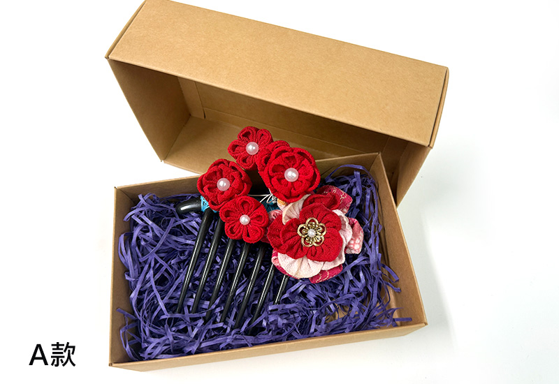 細工纏花雙層繁花髮梳