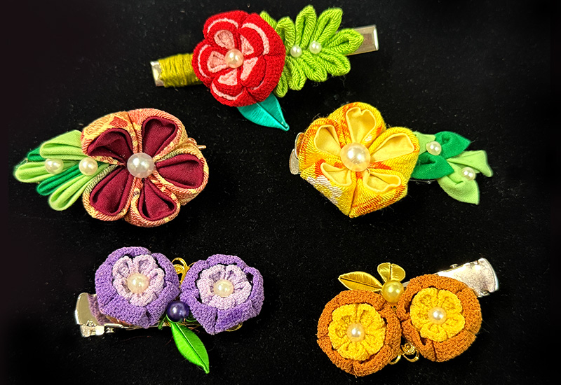 細工纏花雙花髮夾