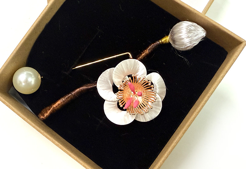 暗香影疏(雙花胸針)