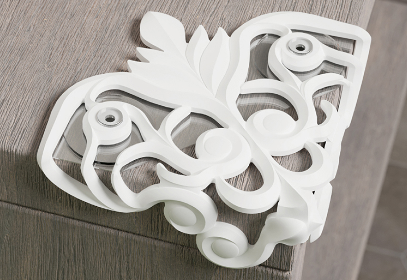 渦卷紋護角 防撞桌角 (真清白)