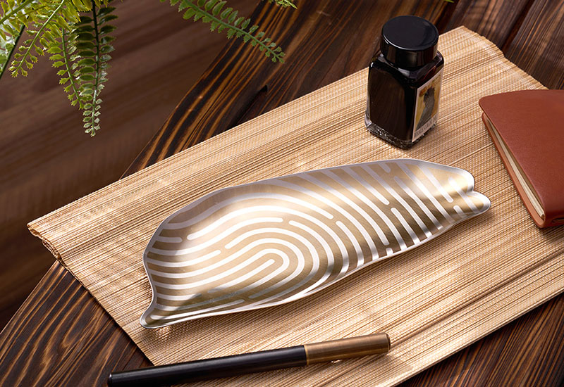 不鏽鋼台灣造型淺盤/飾品盤-指紋