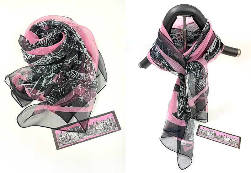 青果市場絲巾(粉)